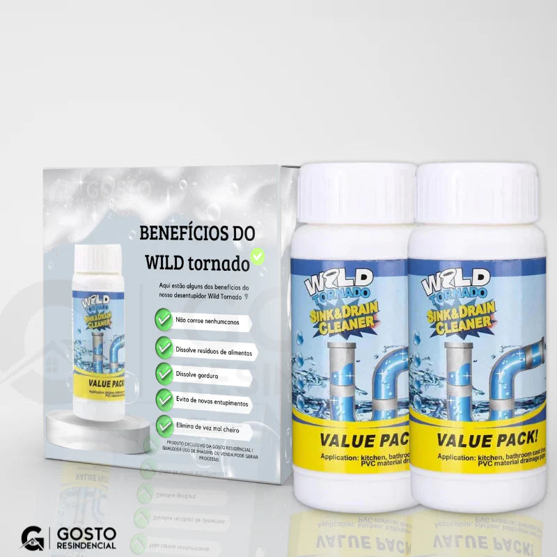 Desentupidor Wild Tornado® Resultado Rápido e Eficaz - ESTOQUE LIMITADO🔥